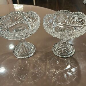 Vintage Glass Cut Bowls